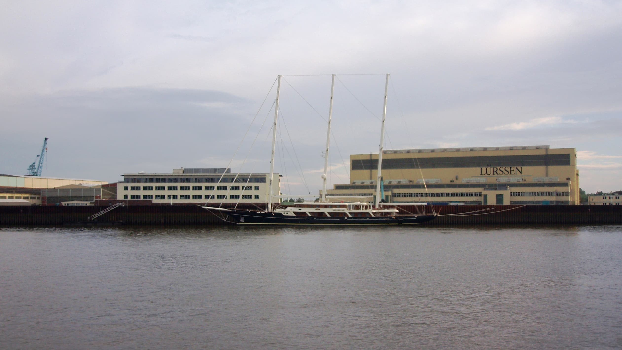 Eos at the Lürssen yard in Lemwerder