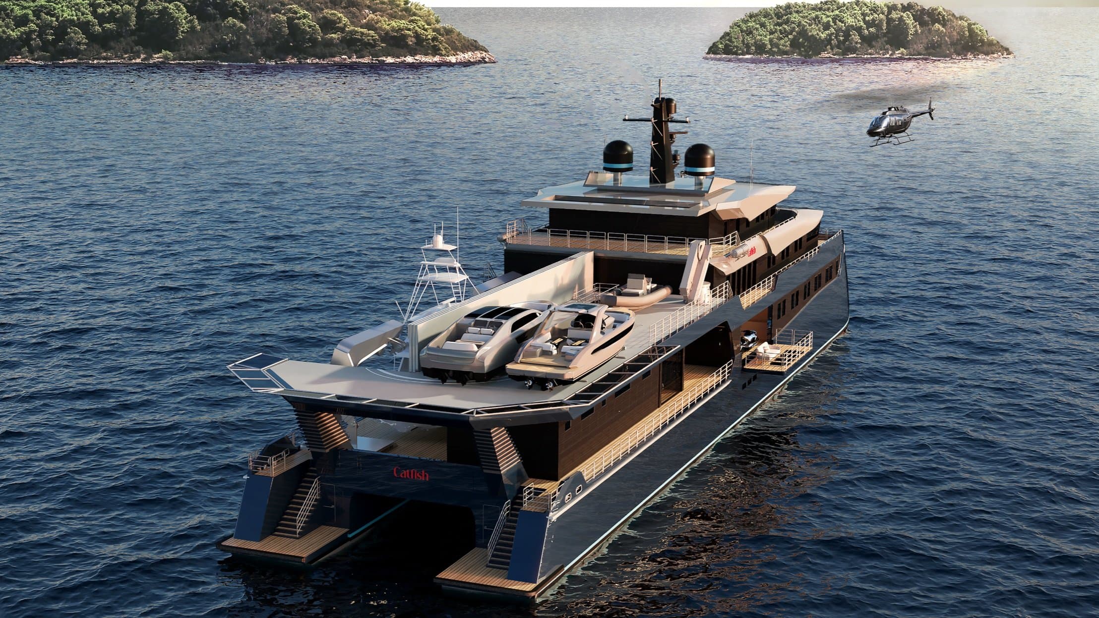 Catfish — compact catamaran concept