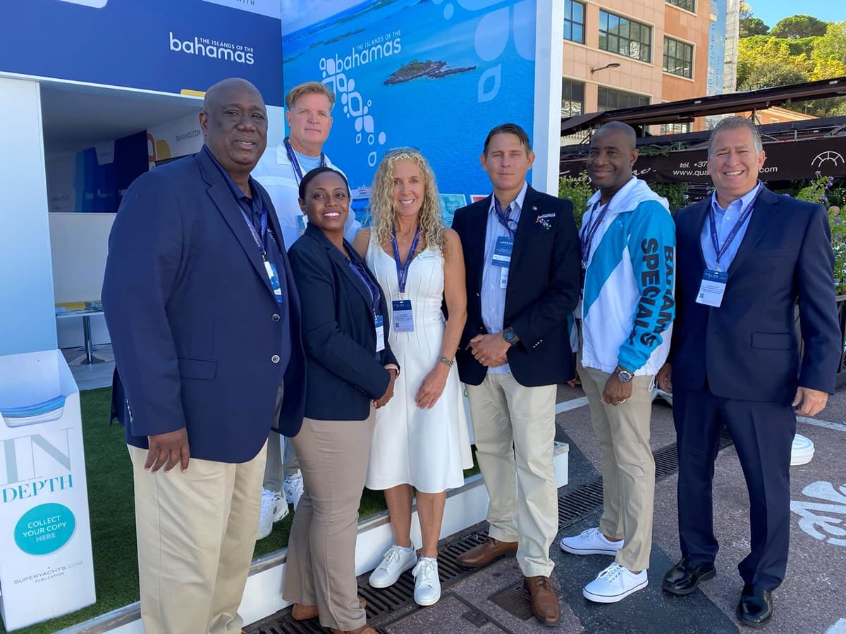 UIY team at the Monaco Yacht Show on The Islands of the Bahamas stand